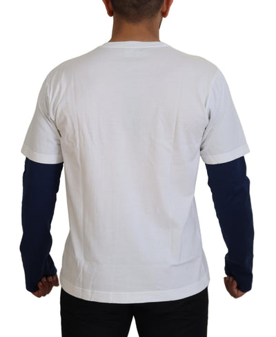 Dolce & Gabbana Weiß Blau DG Crown Pullover