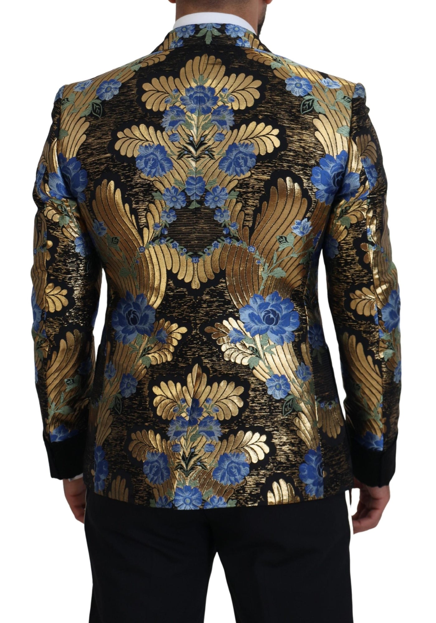 Dolce & Gabbana Gold Lurex Zweireiher Jacke Blazer