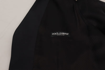 Dolce & Gabbana Schwarze Stretchweste aus Wolle Formelle Weste