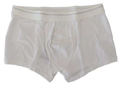 Dolce & Gabbana Weiße Baumwollmischung Regular Boxer Unterwäsche