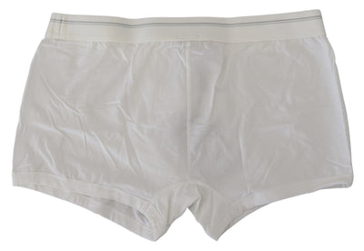 Dolce & Gabbana Weiße Baumwollmischung Regular Boxer Unterwäsche