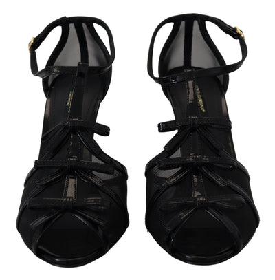 Dolce & Gabbana Schwarz Stiletto High Heels Sandalen Schuhe