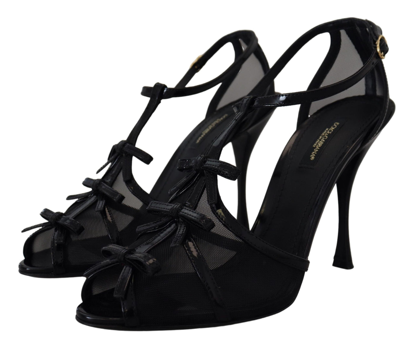 Dolce & Gabbana Schwarz Stiletto High Heels Sandalen Schuhe