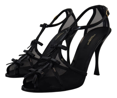 Dolce & Gabbana Schwarz Stiletto High Heels Sandalen Schuhe