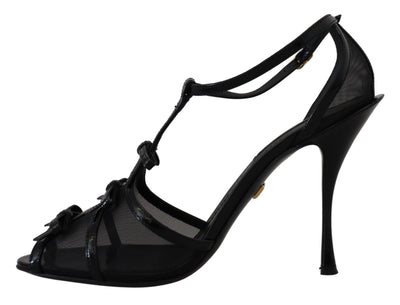 Dolce & Gabbana Schwarz Stiletto High Heels Sandalen Schuhe