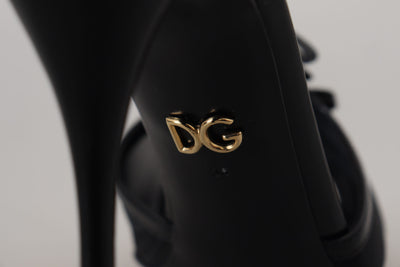 Dolce & Gabbana Schwarz Stiletto High Heels Sandalen Schuhe