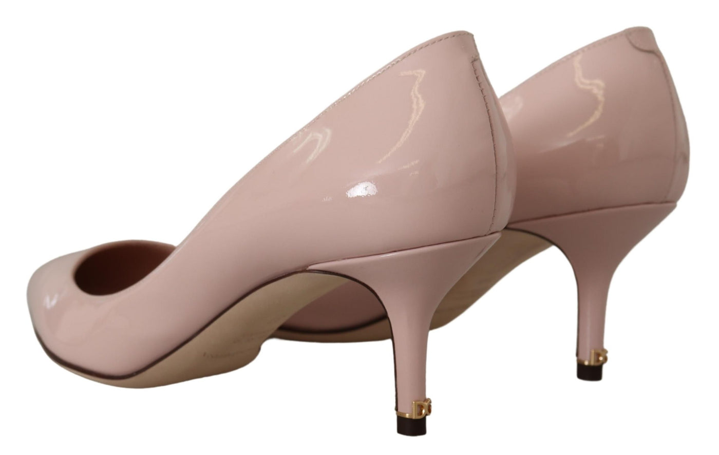 Dolce & Gabbana Rosa Lackleder Kitten Heels Pumps Schuhe