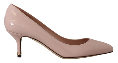 Dolce & Gabbana Rosa Lackleder Kitten Heels Pumps Schuhe
