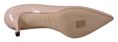 Dolce & Gabbana Rosa Lackleder Kitten Heels Pumps Schuhe