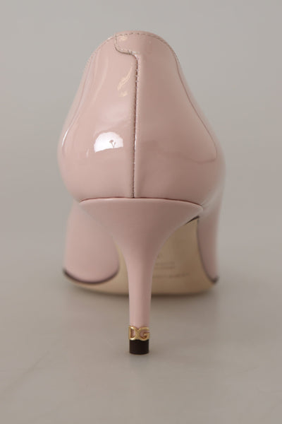 Dolce & Gabbana Rosa Lackleder Kitten Heels Pumps Schuhe