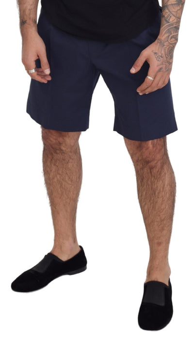 Dolce & Gabbana Blaue Chinos Baumwolle Stretch Casual Shorts