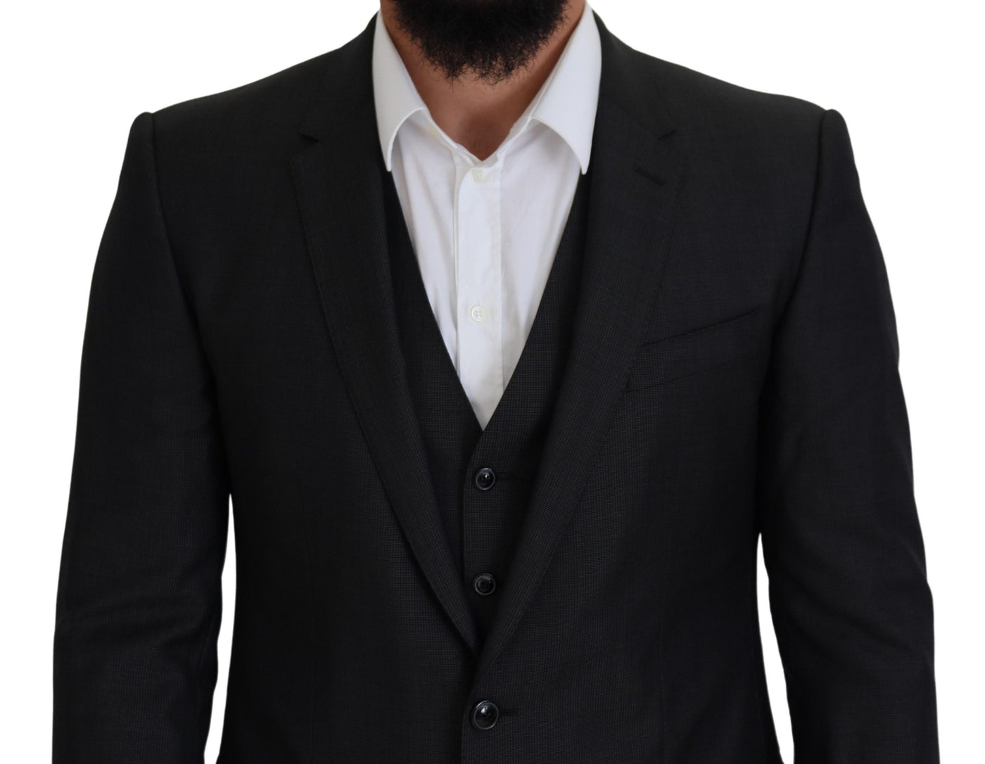 Dolce & Gabbana Grauer MARTINI 3 Stück Slim Fit Anzug