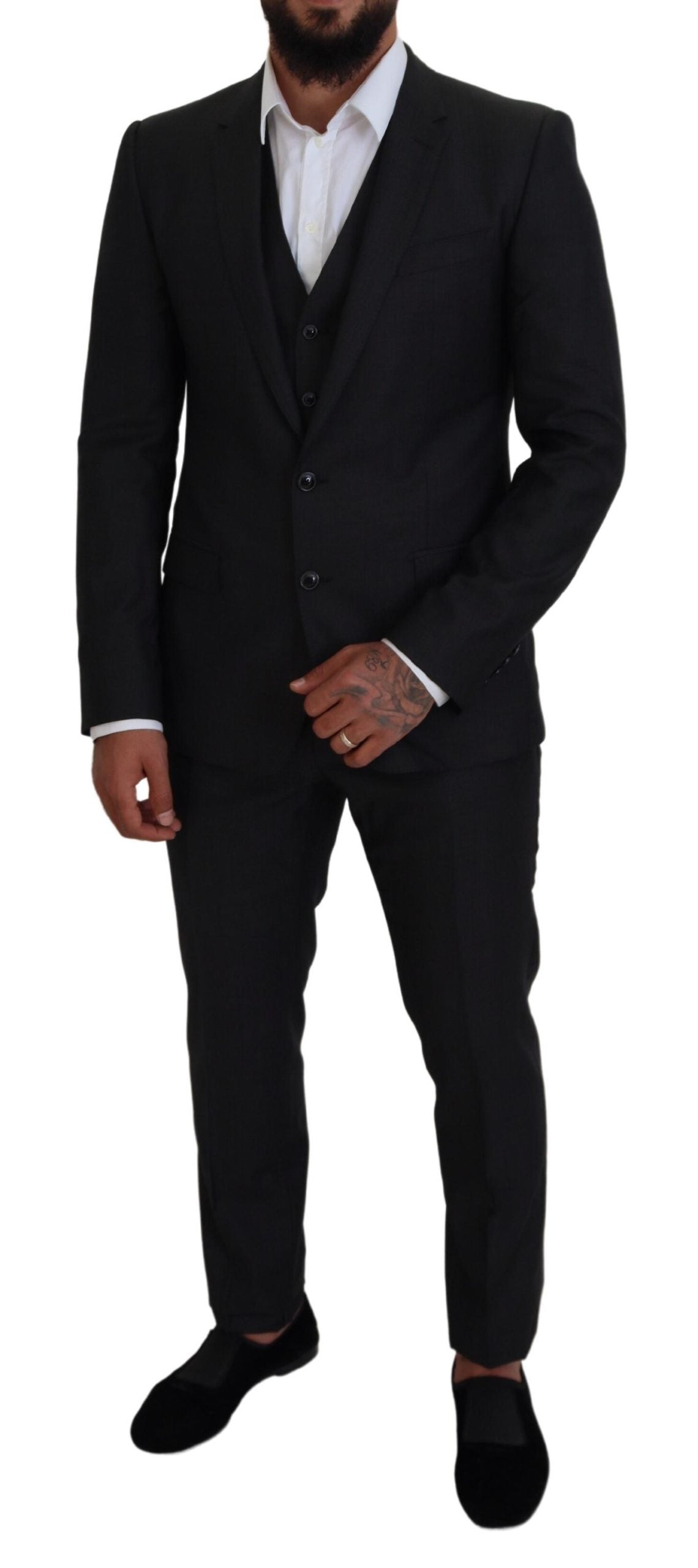 Dolce & Gabbana Grauer MARTINI 3 Stück Slim Fit Anzug