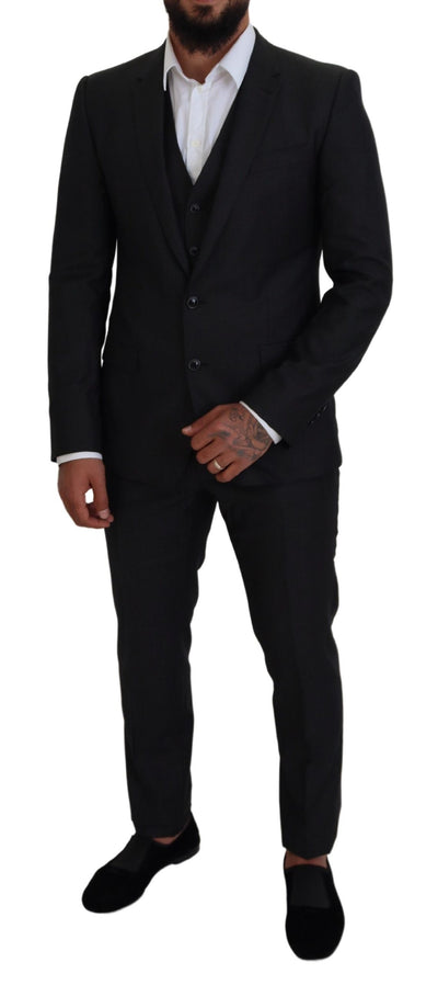 Dolce & Gabbana Grauer MARTINI 3 Stück Slim Fit Anzug