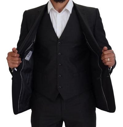 Dolce & Gabbana Grauer MARTINI 3 Stück Slim Fit Anzug