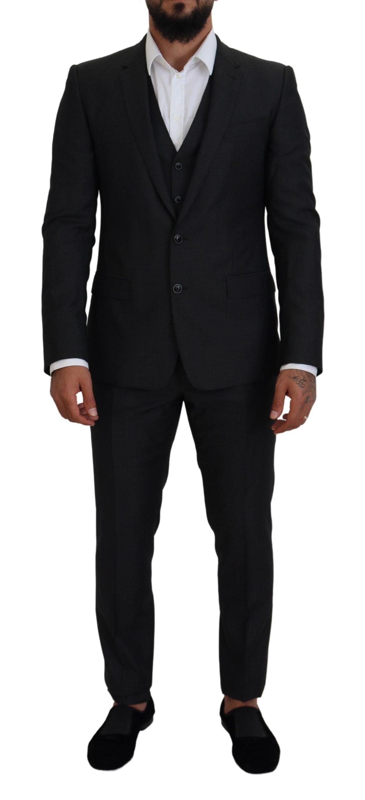 Dolce & Gabbana Grauer MARTINI 3 Stück Slim Fit Anzug
