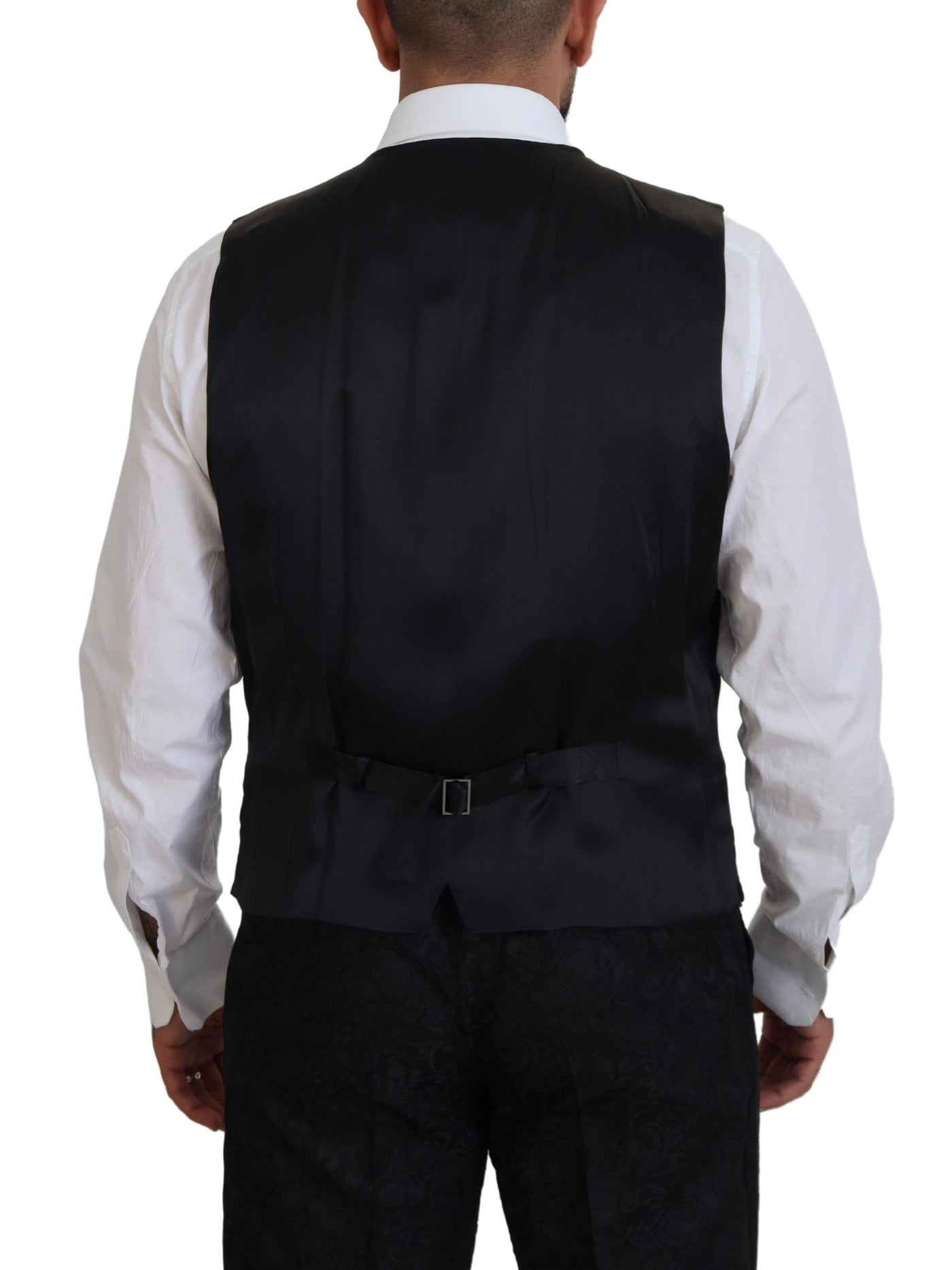 Dolce & Gabbana Schwarz Gold Fantasy Smoking Slim Fit Anzug