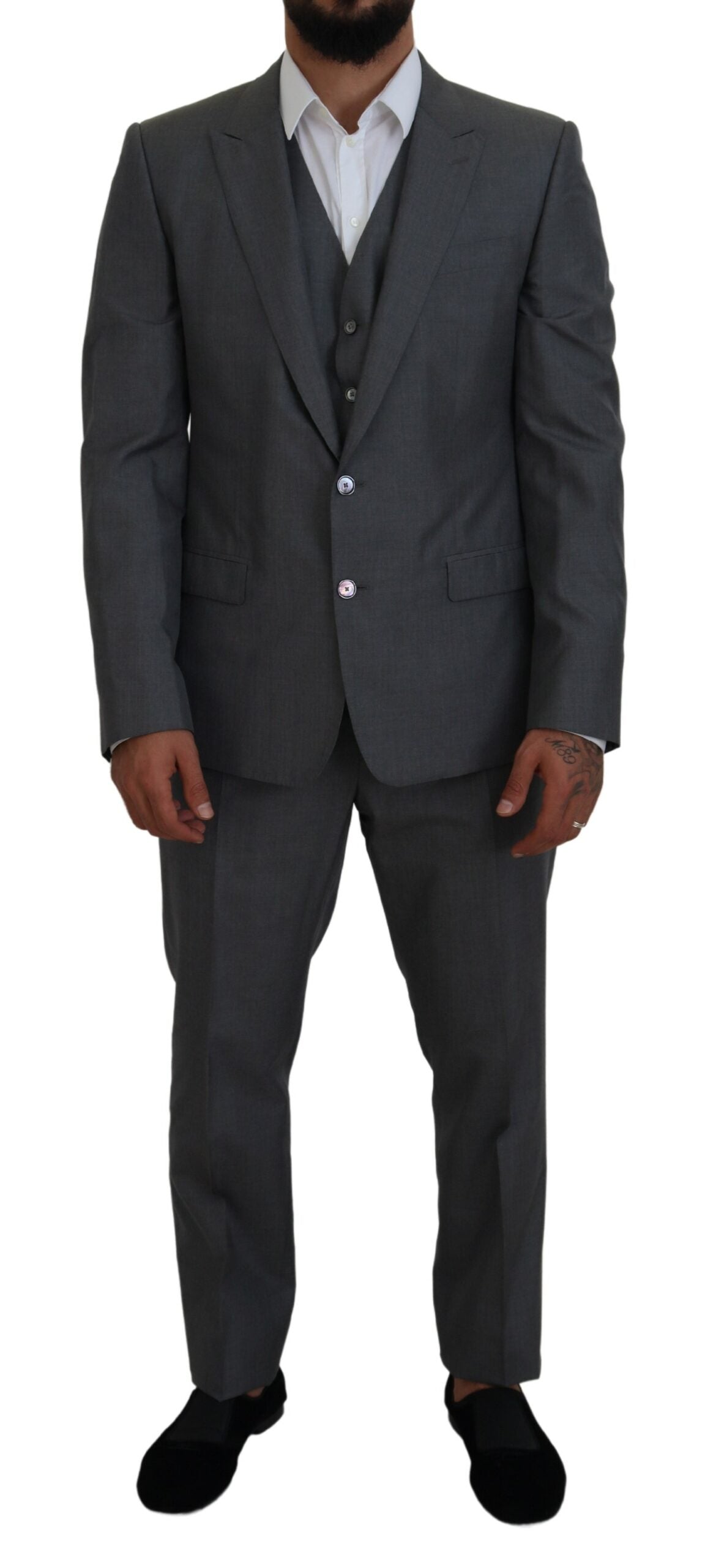 Dolce & Gabbana Grauer MARTINI 3 Stück Slim Fit Anzug