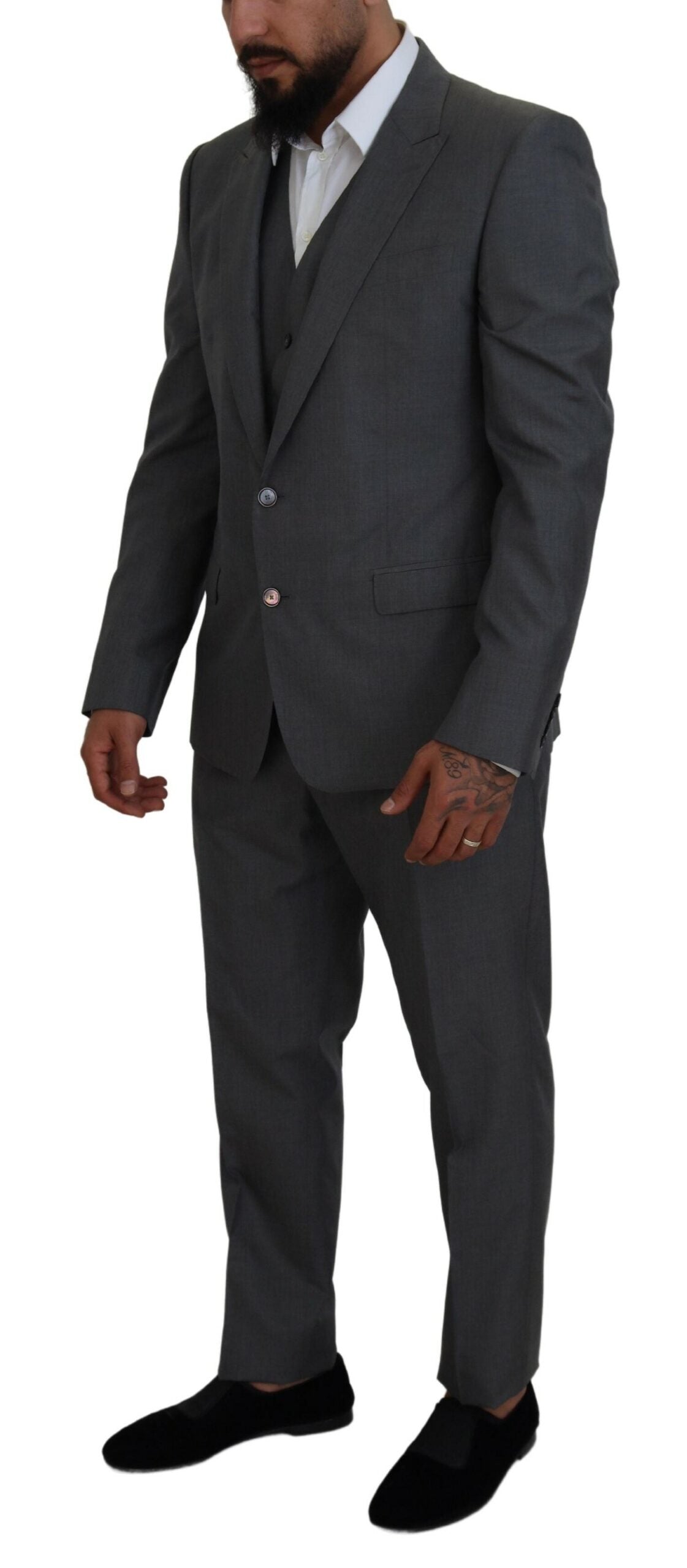 Dolce & Gabbana Grauer MARTINI 3 Stück Slim Fit Anzug