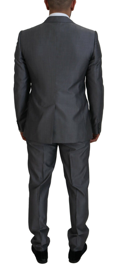 Dolce & Gabbana Grauer SICILIA 3 Stück Slim Fit Anzug
