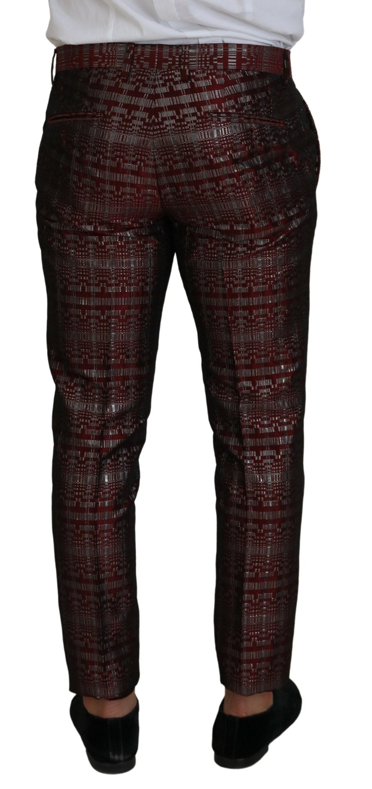 Dolce & Gabbana Bordeaux Silber GOLD Slim Fit Anzug