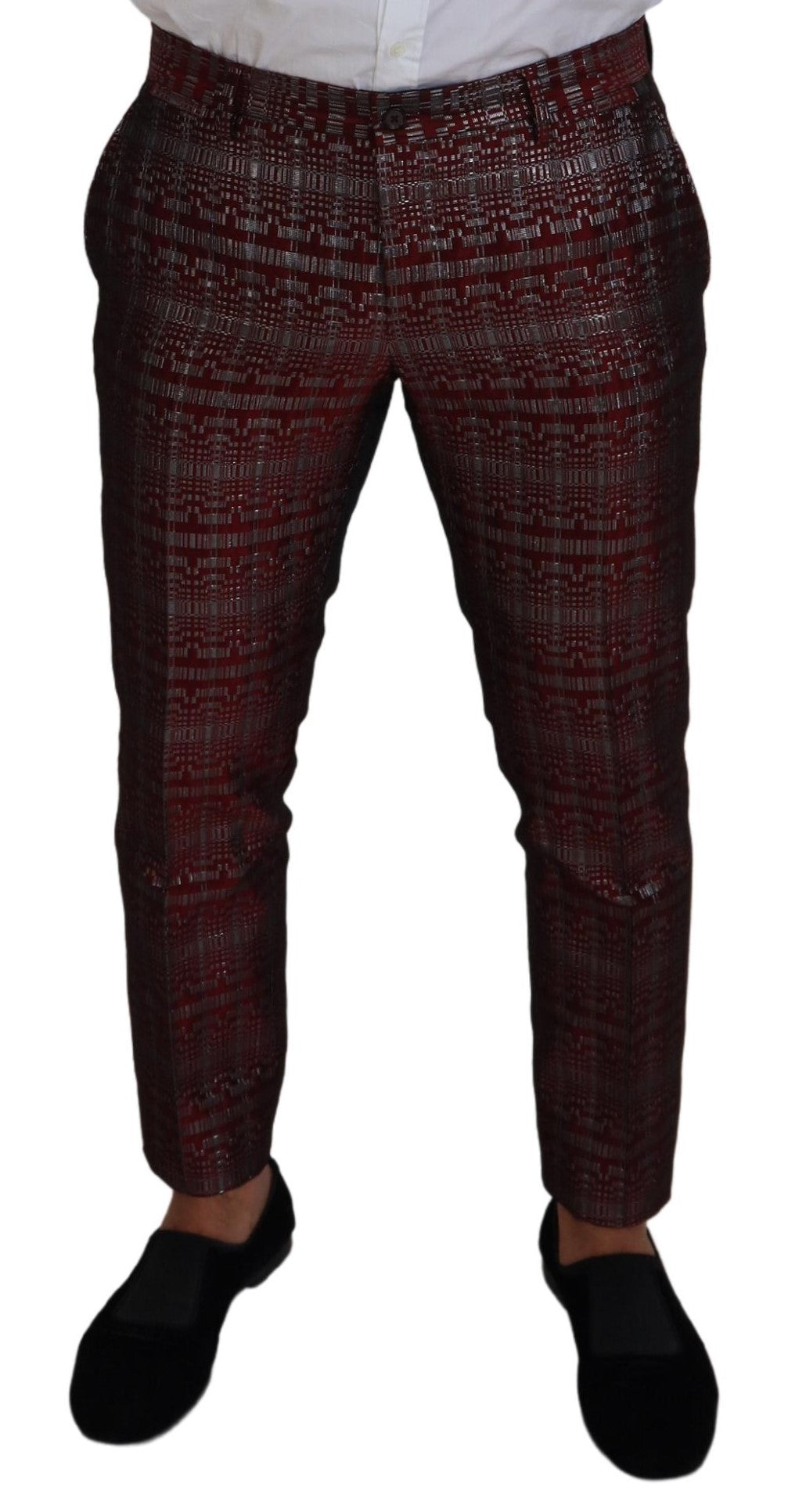 Dolce & Gabbana Bordeaux Silber GOLD Slim Fit Anzug