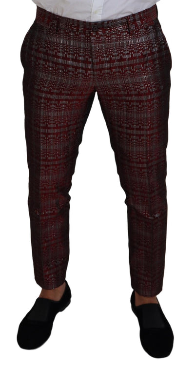 Dolce & Gabbana Bordeaux Silber GOLD Slim Fit Anzug