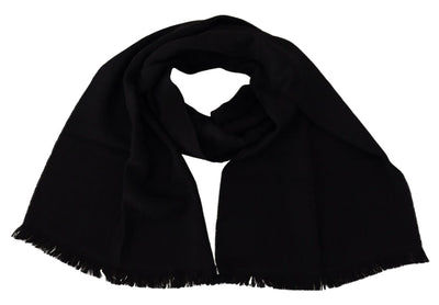 GF Ferre Schwarzer Wolle Hals Wrap Schal Fransen Schal