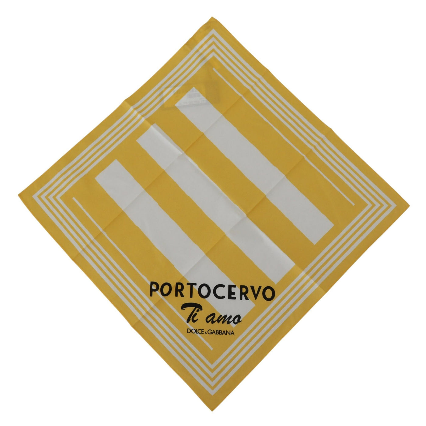 Dolce & Gabbana Gelber Portocervo Baumwollschal Wickelschal