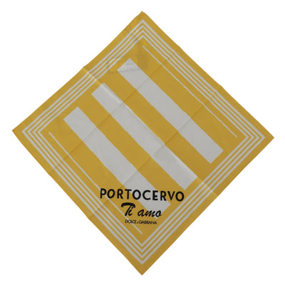 Dolce & Gabbana Gelber Portocervo Baumwollschal Wickelschal