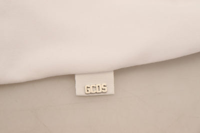GCDS Weißes T-Shirt mit Logodruck und kurzen Ärmeln aus Baumwolle