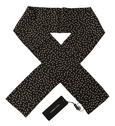 Dolce & Gabbana Brauner Polka Dot Männer Schal Hals Wrap Schal Schal