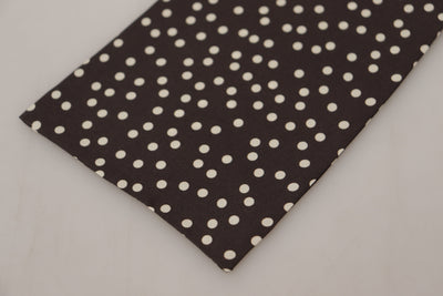 Dolce & Gabbana Brauner Polka Dot Männer Schal Hals Wrap Schal Schal