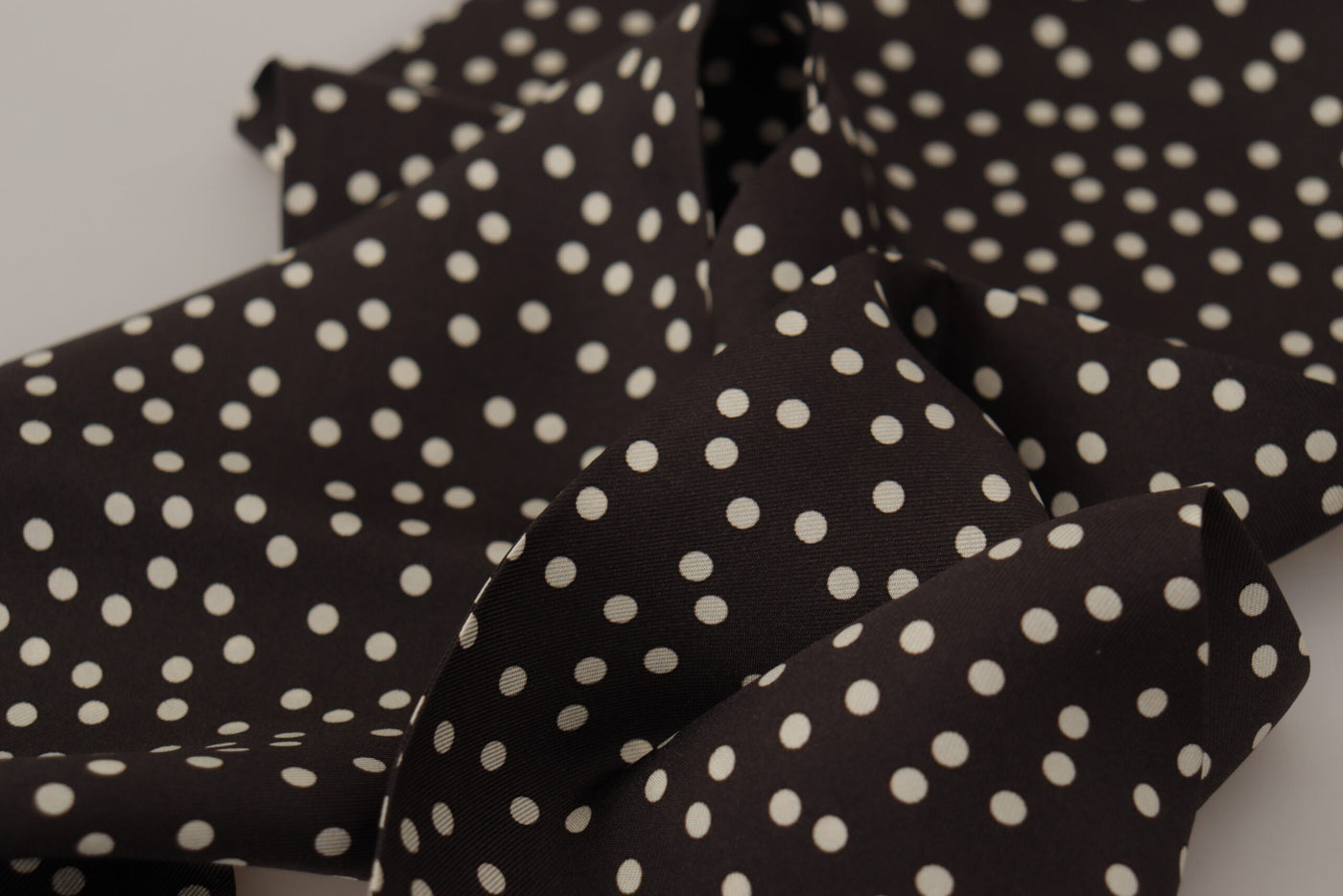 Dolce & Gabbana Brauner Polka Dot Männer Schal Hals Wrap Schal Schal