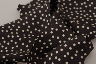 Dolce & Gabbana Brauner Polka Dot Männer Schal Hals Wrap Schal Schal