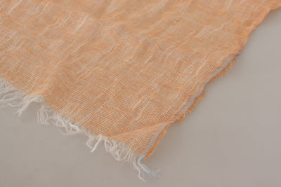 Malo Pfirsich Leinen gestrickt Schal Wrap Fransen Schal