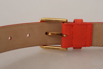 Dolce & Gabbana Orange Leder Devotion Heart Micro Tasche Kopfhörer Gürtel