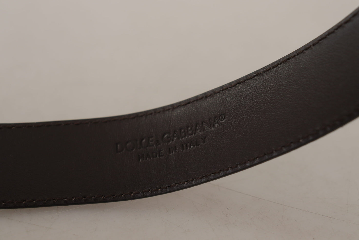 Dolce & Gabbana Brauner Amore Tierdruck Exotisches Leder Logo Schnalle Gürtel