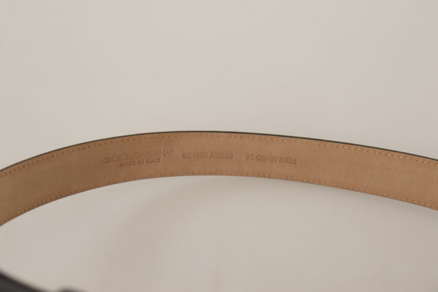 Dolce & Gabbana Schwarzes Kalbsleder Gold Metall Logo Gürtelschnalle