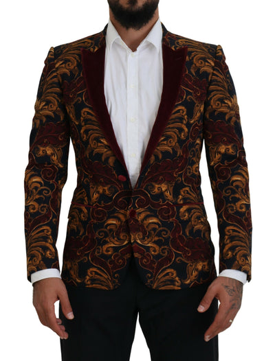 Dolce & Gabbana Multicolor Floral Einreihiger Martini-Blazer