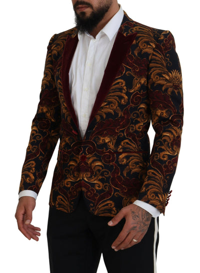 Dolce & Gabbana Multicolor Floral Einreihiger Martini-Blazer