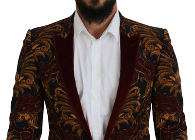 Dolce & Gabbana Multicolor Floral Einreihiger Martini-Blazer