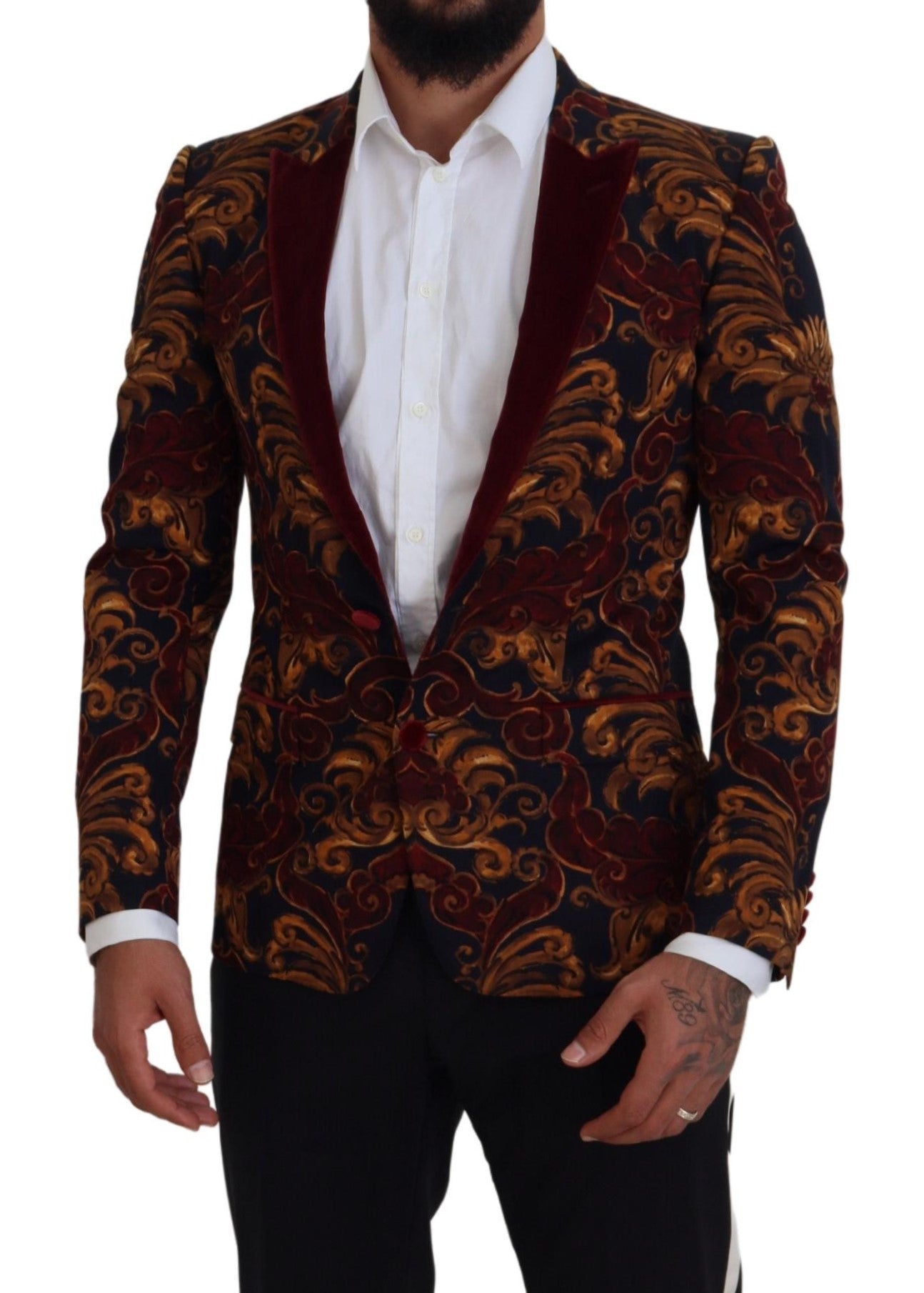Dolce & Gabbana Multicolor Floral Einreihiger Martini-Blazer