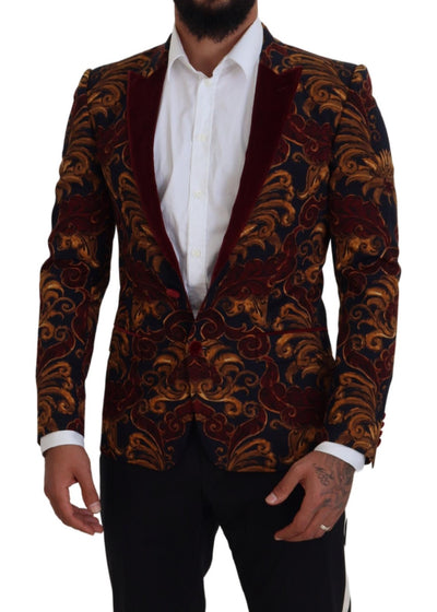 Dolce & Gabbana Multicolor Floral Einreihiger Martini-Blazer