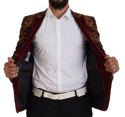 Dolce & Gabbana Multicolor Floral Einreihiger Martini-Blazer