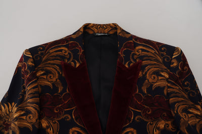 Dolce & Gabbana Multicolor Floral Einreihiger Martini-Blazer