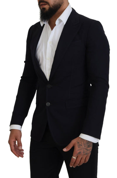 Dolce & Gabbana Blauer Taormina Blazer aus Schurwolle