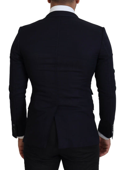 Dolce & Gabbana Blauer Taormina Blazer aus Schurwolle