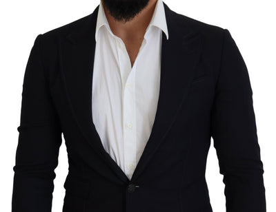 Dolce & Gabbana Blauer Taormina Blazer aus Schurwolle