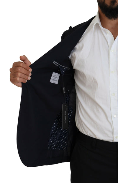 Dolce & Gabbana Blauer Taormina Blazer aus Schurwolle